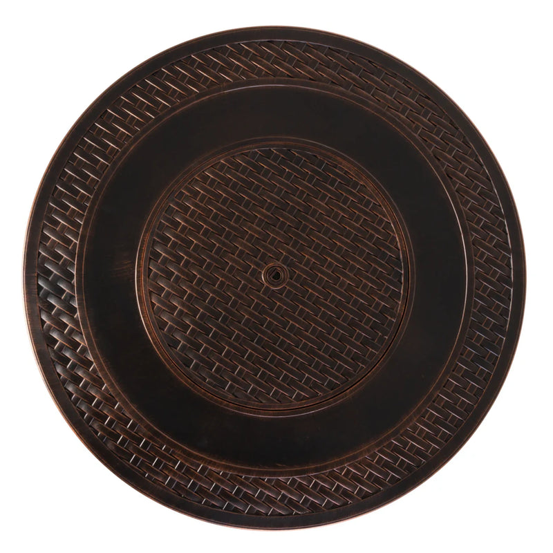 Well Traveled Living Bellante Woven Aluminum Propane Fire Pit | GW STORE