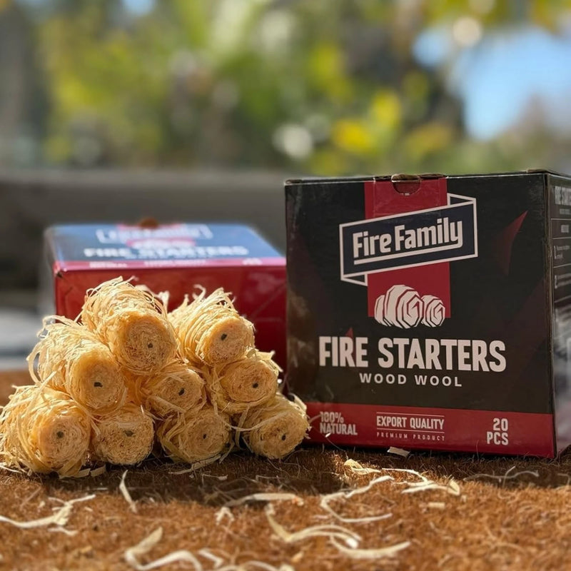 Fire Family Wood Wool Fire Starters, 20pcs | GW STORE