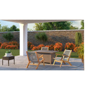 Well Traveled Living Vega Natural Stain Outdoor Chair in Gray Cording | GW STORE