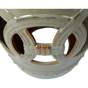 Well Traveled Living Large Medallion Ceramic Stool in Olive Jade Green | GW STORE