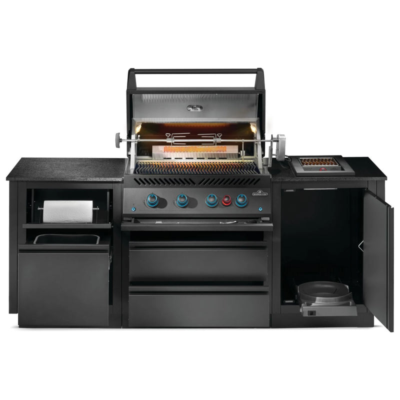 Napoleon Oasis 300 Outdoor Kitchen w/ Built-in 700 Series 32 Propane Gas Grill & Black Pearl Granite Countertop | GW STORE
