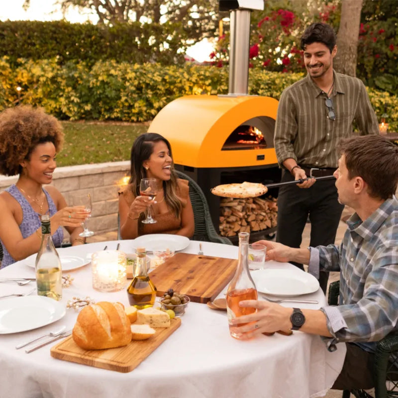 Alfa Moderno Imperial Yellow 5 Pizze Natural Gas Oven | GW STORE