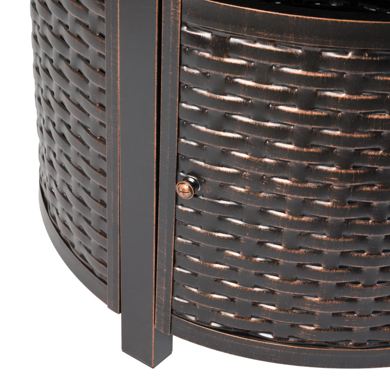 Well Traveled Living Florence Woven Aluminum Propane Fire Pit | GW STORE