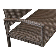 Well Traveled Living Miles Patio Bench in Mocha Wicker | GW STORE