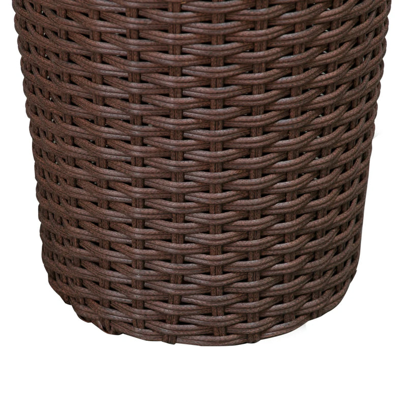Well Traveled Living Noah Round Wicker Planter in Mocha 2-piece Set