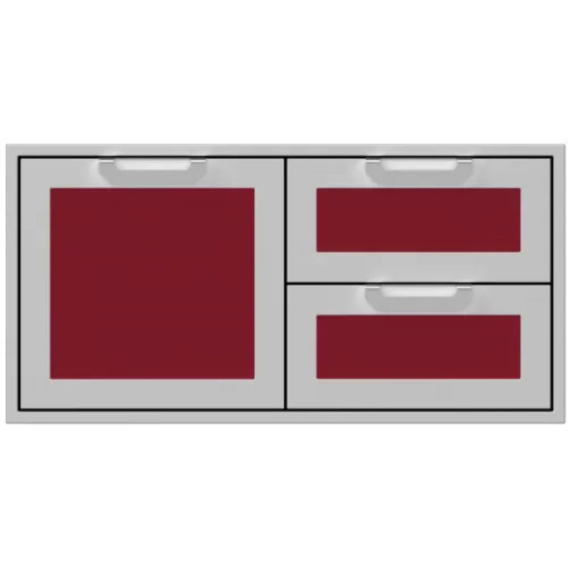 Hestan 42" Double Drawer & Storage Door Combo Recessed Marquise Acc | GW STORE