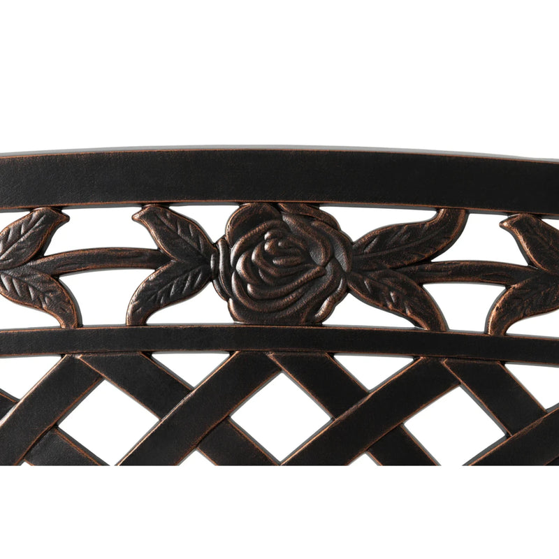 Well Traveled Living Scarlet Aluminum Patio Bench in Antique Bronze | GW STORE