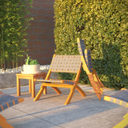 Well Traveled Living Sava Folding Chair in Warm Gray Webbing | GW STORE