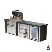 Mont Alpi MA400-EBD Artwood Elite Series 4-Burner Outdoor Kitchen with Fridge and Drawers | GW STORE