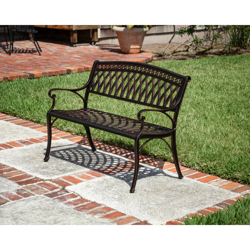Well Traveled Living Simone Cast Aluminum Bench | GW STORE