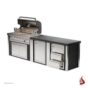 Mont Alpi MA805-EAB Artwood Elite Series 6-Burner Outdoor Kitchen with Storage and Drawers | GW STORE