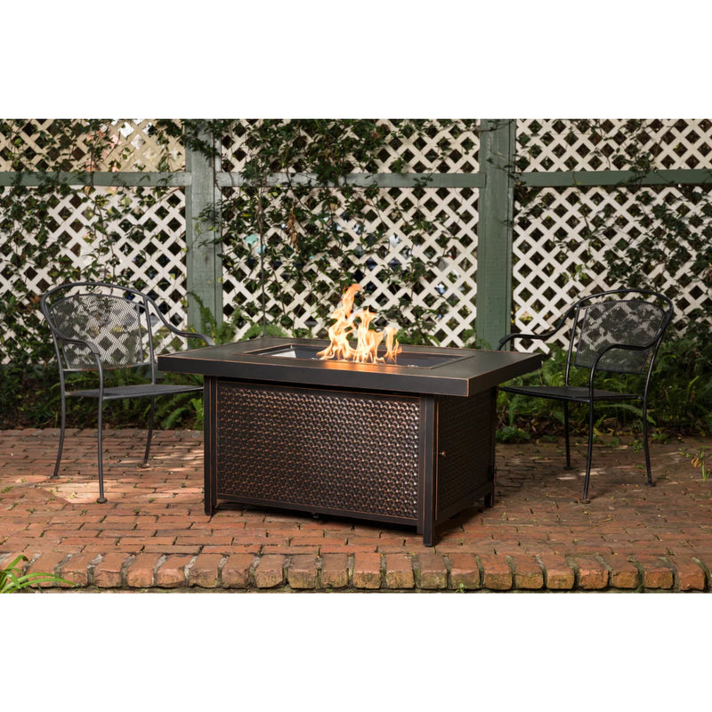 Well Traveled Living Weyland Rectangle Aluminum Propane Fire Pit | GW STORE