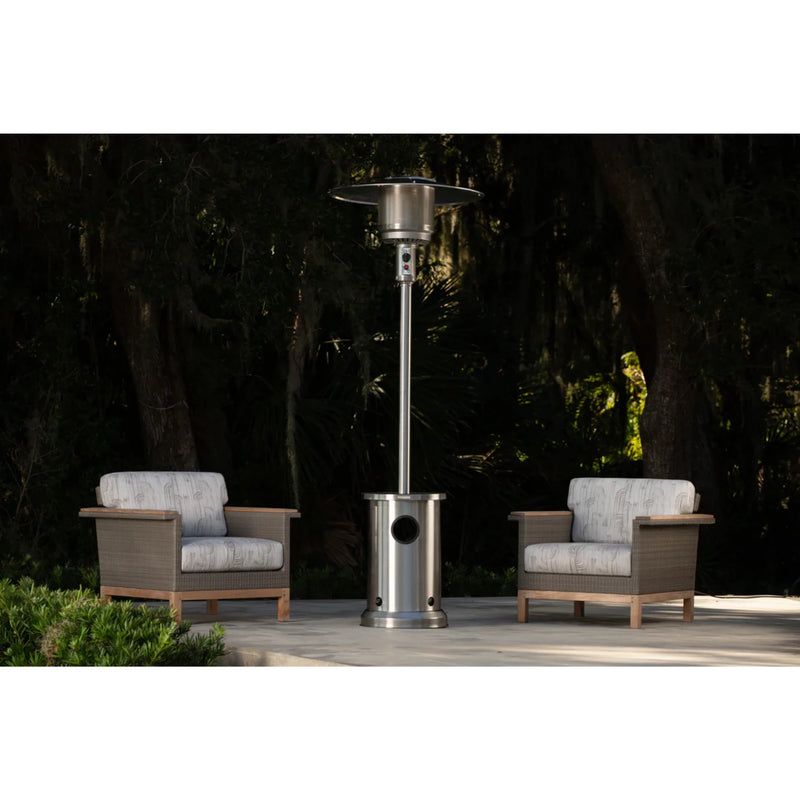 Well Traveled Living Stainless Steel Patio Heater w/ Table | GW STORE