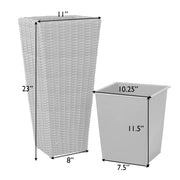 Well Traveled Living Alto 2-Piece Wicker Planter Set | GW STORE