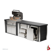 Mont Alpi MA400-EBC Artwood Elite Series 4-Burner Outdoor Kitchen with Drawers and Trash | GW STORE