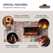 Napoleon Astound 74 FlexMount Electric Fireplace | GW STORE