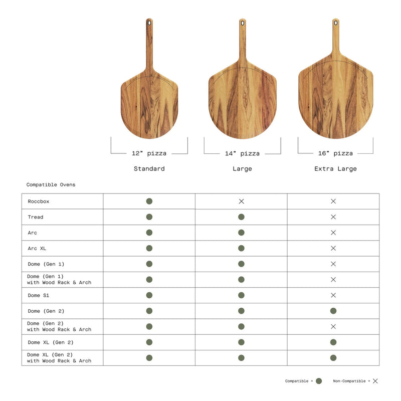 Gozney Acacia Wood Pizza Peel & Server XL | GW STORE