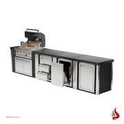 Mont Alpi MA400-EABC Artwood Elite Series 4-Burner Outdoor Kitchen with Storage, Drawers and Trash | GW STORE
