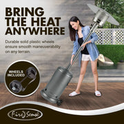 Well Traveled Living Hammered Platinum Commercial Propane Patio Heater | GW STORE