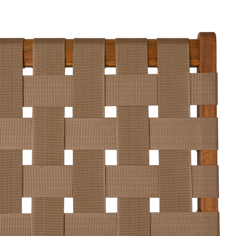 Well Traveled Living Sava Folding Chair in Brown Webbing | GW STORE
