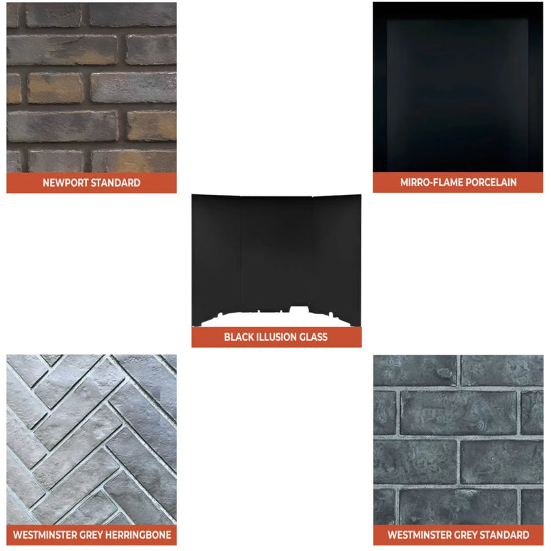 Napoleon Altitude X 42 Fireplace Accessory Black Illusion Glass | GW STORE