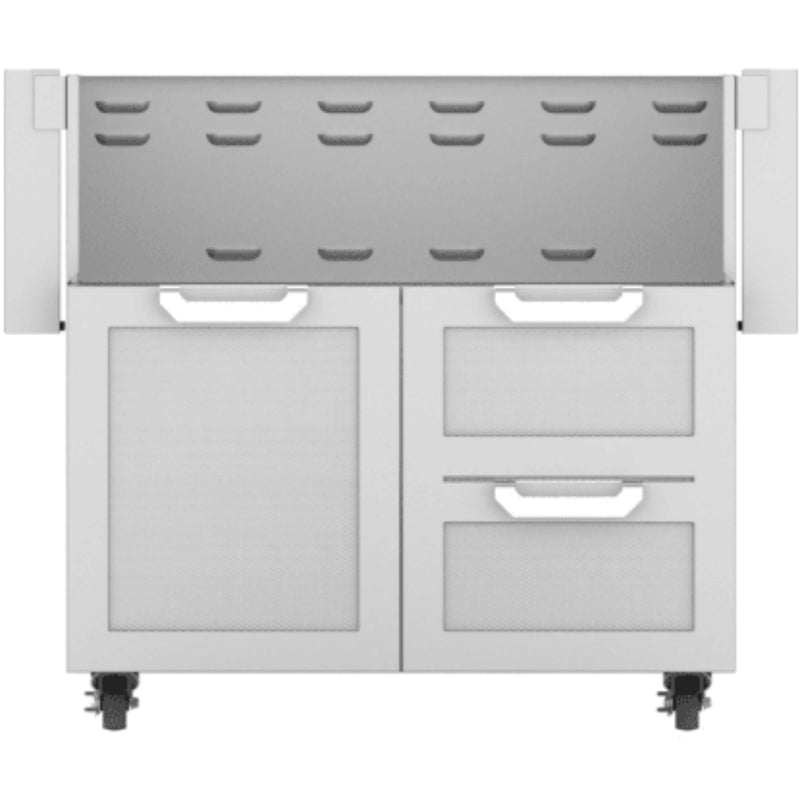 Hestan GCR36 36-Inch Grill Cart with Double Drawers & Soft-Close Door