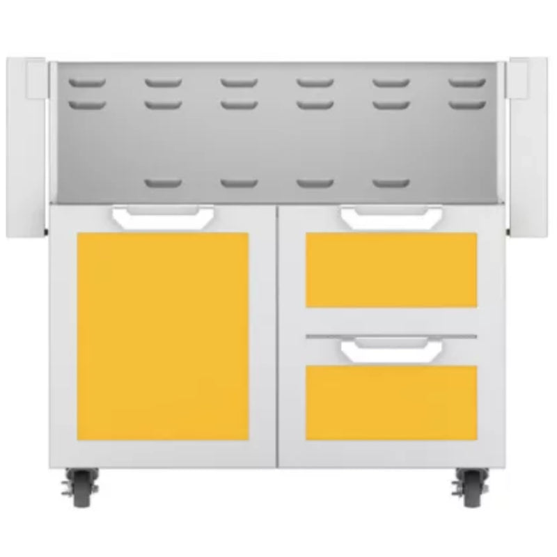 Hestan GCR36 36-Inch Grill Cart with Double Drawers & Soft-Close Door