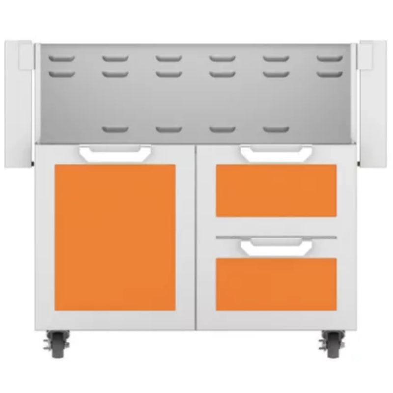 Hestan GCR36 36-Inch Grill Cart with Double Drawers & Soft-Close Door
