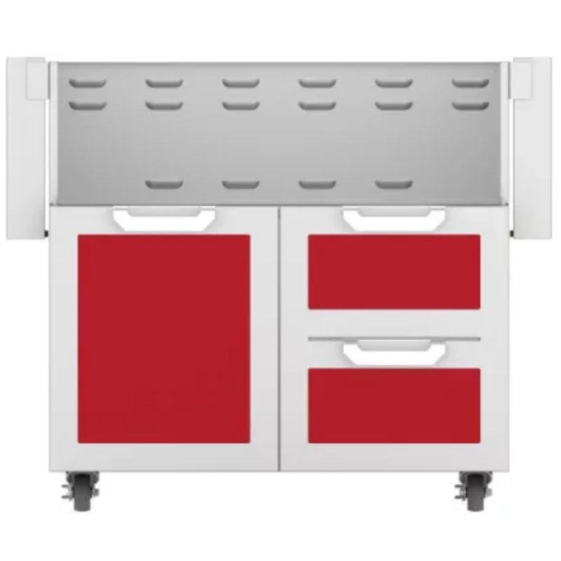 Hestan GCR36 36-Inch Grill Cart with Double Drawers & Soft-Close Door