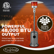 Well Traveled Living Hammered Platinum Commercial Propane Patio Heater | GW STORE