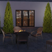 Well Traveled Living Rhodos Café Chair in Mocha All-weather Wicker Set | GW STORE