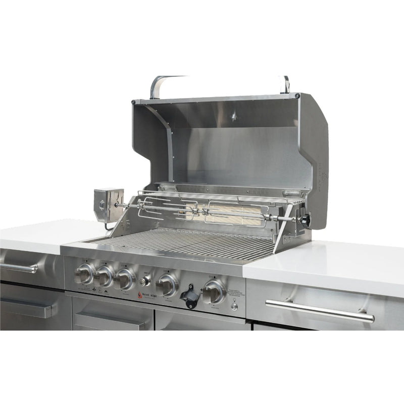 Mont Alpi MA-957RSFC 6 Ft Propane Outdoor Kitchen Island w/ Refrigerator | GW STORE