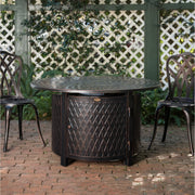Well Traveled Living Verona Aluminum Round Propane Fire Pit | GW STORE