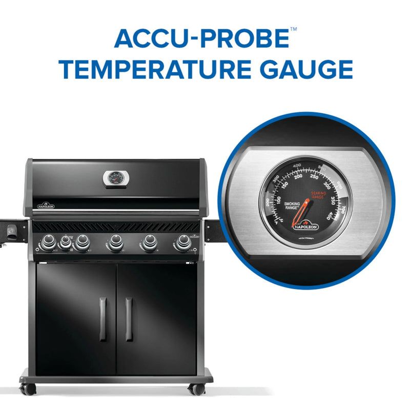 Napoleon Rogue PRO 625 SIB Black Freestanding Gas Grill w/ Infrared Side Burner | GW STORE