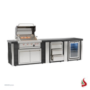 Mont Alpi MA400-EBD Artwood Elite Series 4-Burner Outdoor Kitchen with Fridge and Drawers | GW STORE