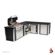 Mont Alpi MA400-E90ABC Artwood Elite Series 4-Burner L-Shaped Outdoor Kitchen with Storage, Drawers and Trash | GW STORE