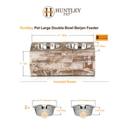 Huntley Pet Berjen Large Double Feeder | GW STORE