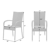 Well Traveled Living Set of 4 Morgan Outdoor Wicker Chairs | GW STORE