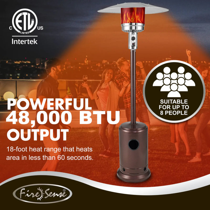 Well Traveled Living Aged Chestnut Finish Propane Gas Patio Heater | GW STORE