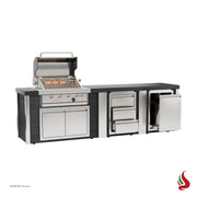 Mont Alpi MA400-EBC Artwood Elite Series 4-Burner Outdoor Kitchen with Drawers and Trash | GW STORE
