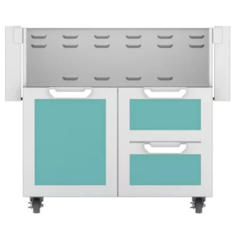 Hestan GCR36 36-Inch Grill Cart with Double Drawers & Soft-Close Door