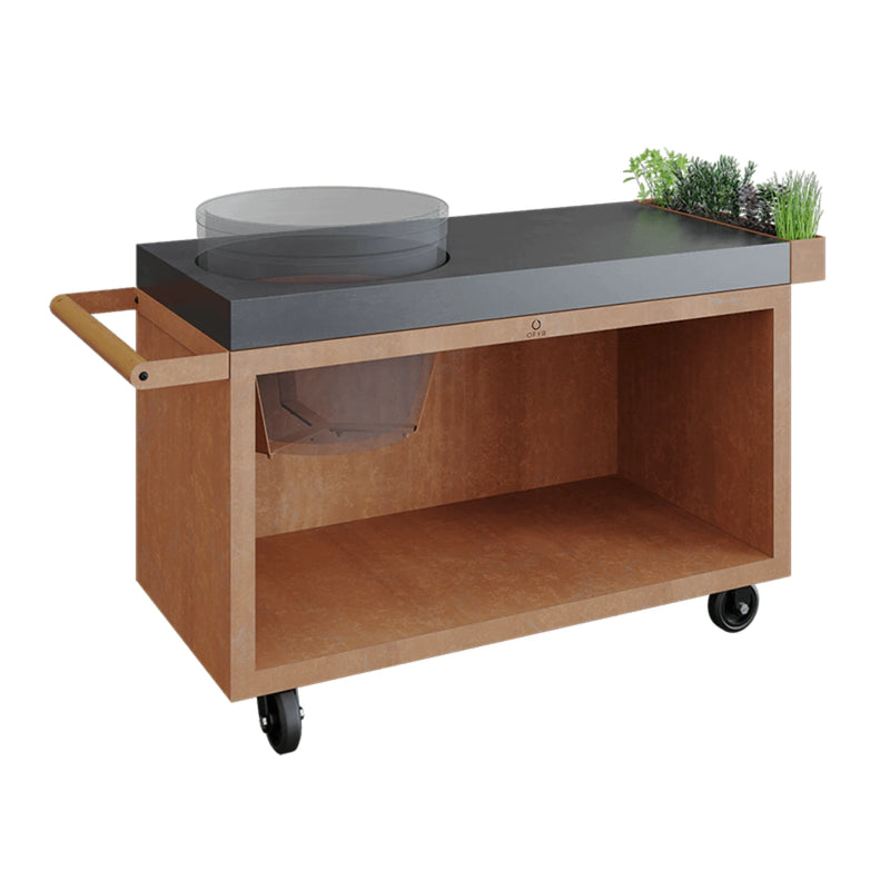 OFYR Kamado Table Corten 135 PRO Concrete with Bastard Urban Large Solo | GW STORE