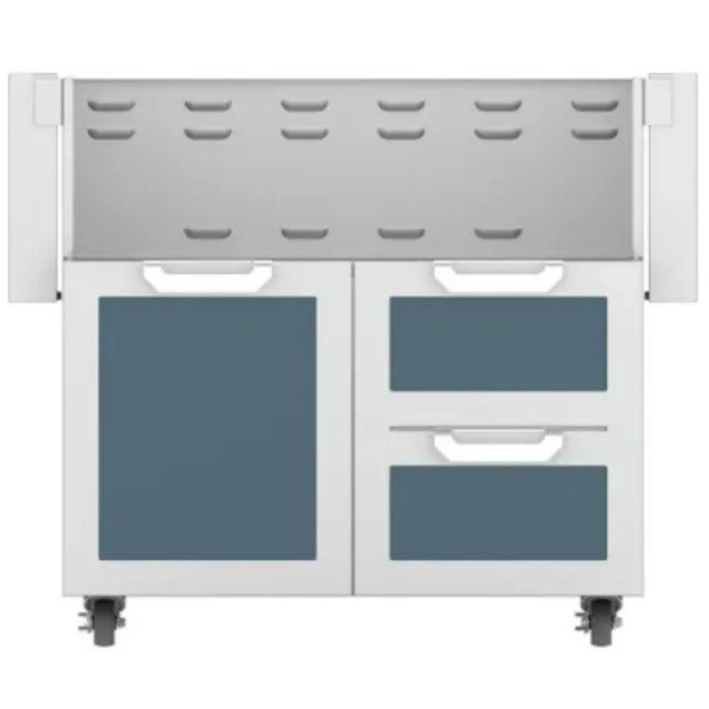 Hestan GCR36 36-Inch Grill Cart with Double Drawers & Soft-Close Door