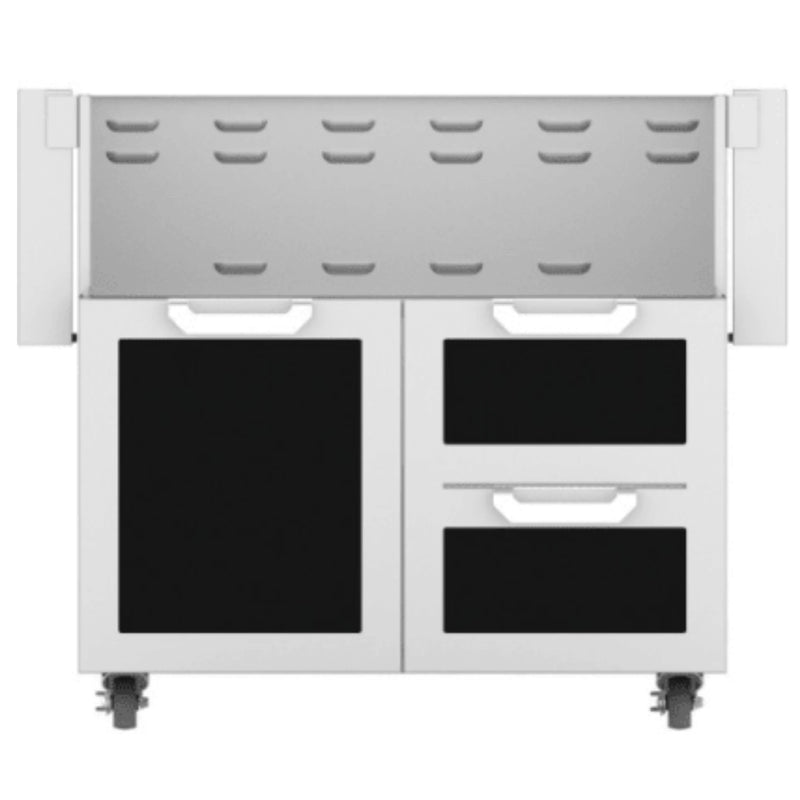 Hestan GCR36 36-Inch Grill Cart with Double Drawers & Soft-Close Door