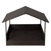 Huntley Pet Rattan Wicker Cabana Raised Pet Bed | GW STORE