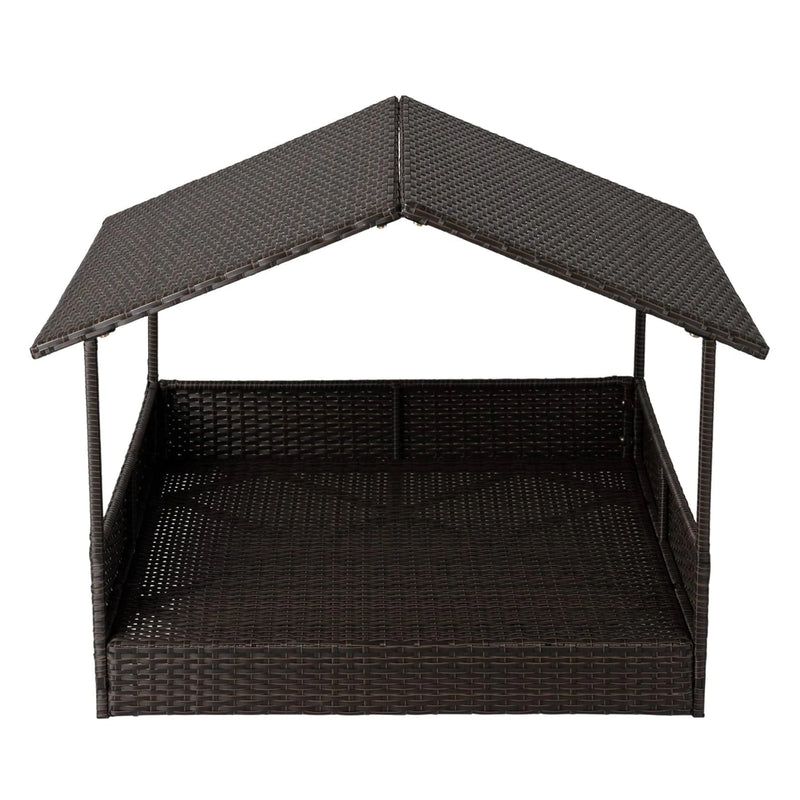 Huntley Pet Rattan Wicker Cabana Raised Pet Bed | GW STORE
