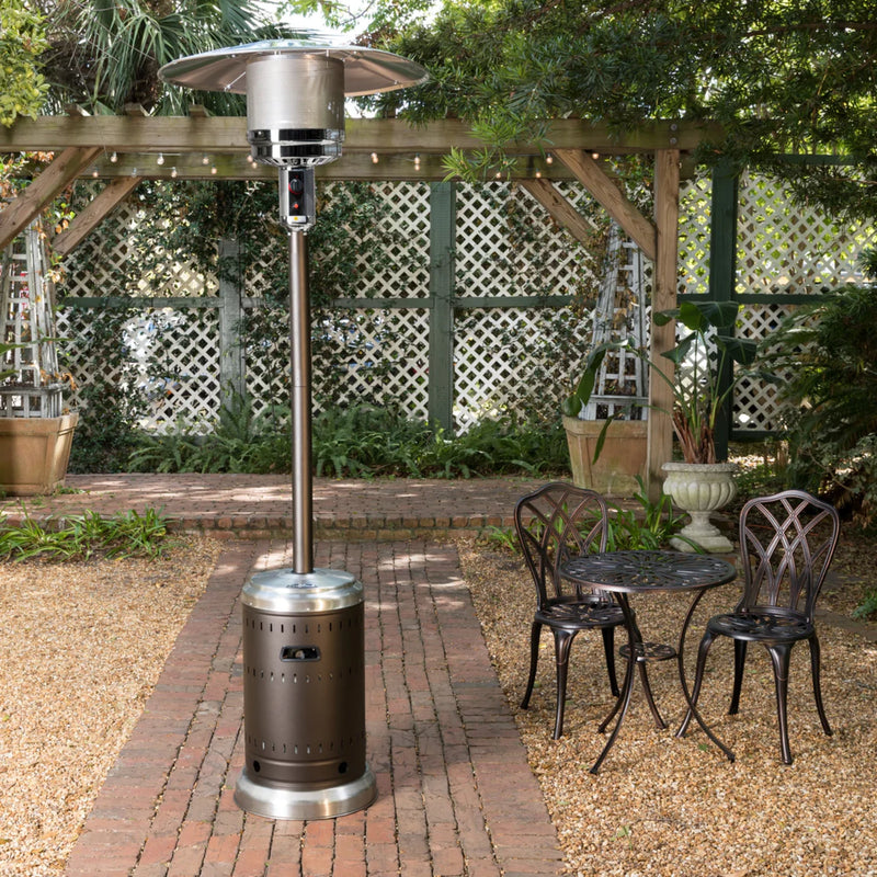 Well Traveled Living Ash & Stainless Steel Finish Propane Gas Patio Heater | GW STORE