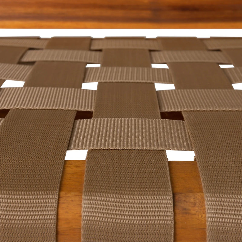 Well Traveled Living Sava Folding Chair in Brown Webbing | GW STORE