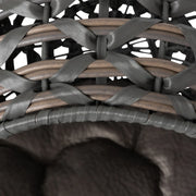 Huntley Pet Hemisphere Rattan Pet Bed, Grey | GW STORE