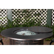 Well Traveled Living Perissa Woven Round Aluminum Propane Fire Pit | GW STORE